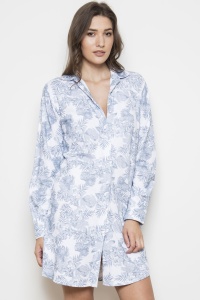 Pebble Palm 100% Brushback Cotton Shirt